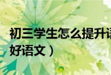 初三学生怎么提升语文成绩（初三学生怎样学好语文）