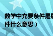 数学中充要条件是属于什么范围（数学充要条件什么意思）