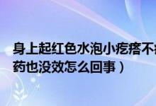 身上起红色水泡小疙瘩不痛不痒（身上起水泡不痛不痒但用药也没效怎么回事）