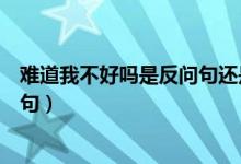 难道我不好吗是反问句还是疑问句（难道是反问句还是疑问句）