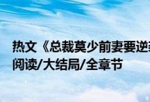 热文《总裁莫少前妻要逆袭沐葵莫御擎》一碗蛋花汤开全文阅读/大结局/全章节