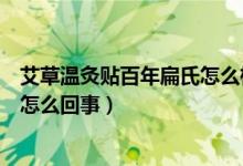 艾草温灸贴百年扁氏怎么样（艾草温灸贴用后撕下来有水是怎么回事）