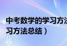 中考数学的学习方法和技巧（中考数学高效学习方法总结）