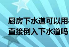 厨房下水道可以用84消毒液吗（84消毒液能直接倒入下水道吗）