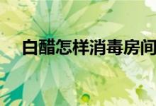 白醋怎样消毒房间（白醋消毒房间方法）