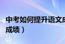 中考如何提升语文成绩（中考语文该如何提高成绩）