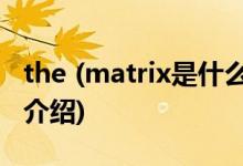 the (matrix是什么电影the matrix主要剧情介绍)