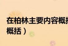 在柏林主要内容概括100字（在柏林主要内容概括）