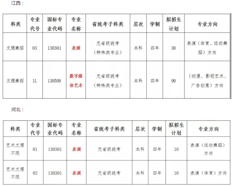 湖南涉外经济学院2022年艺术类专业校考招生省份及专业