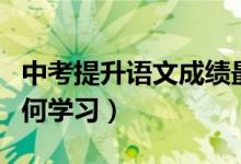 中考提升语文成绩最快的方法（中考语文该如何学习）