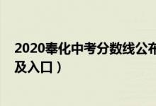 2020奉化中考分数线公布（2022年奉化中考志愿填报时间及入口）