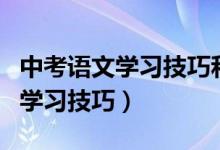 中考语文学习技巧和方法（中考语文有哪些的学习技巧）