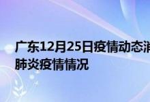 广东12月25日疫情动态消息：广东昨日24号新型冠状病毒肺炎疫情情况