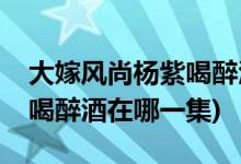 大嫁风尚杨紫喝醉酒是哪一集(大嫁风尚杨紫喝醉酒在哪一集)