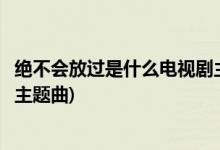 绝不会放过是什么电视剧主题曲(绝不会放过是那个电视剧的主题曲)