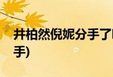 井柏然倪妮分手了吗(倪妮为什么和井柏然分手)