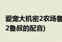 爱宠大机密2农场鲁叔是什么犬种(爱宠大机密2鲁叔的配音)