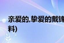 亲爱的,挚爱的戴锋亲爱的热爱的戴风演员资料)