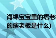 海绵宝宝里的痞老板是什么生物(海绵宝宝里的痞老板是什么)