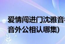 爱情闯进门沈雅音被认第几集(爱情闯进门雅音外公相认哪集)