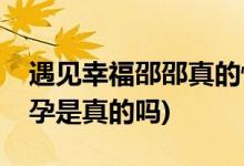 遇见幸福邵邵真的怀孕了吗(遇见幸福邵邵怀孕是真的吗)