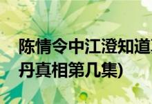 陈情令中江澄知道真相哪一集(陈情令说出剖丹真相第几集)