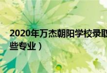 2020年万杰朝阳学校录取分数线（2022万杰朝阳学校有哪些专业）