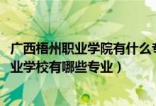 广西梧州职业学院有什么专业（2022广西壮族自治区梧州林业学校有哪些专业）