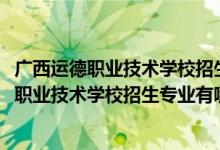 广西运德职业技术学校招生简章（2022南宁市运德汽车运输职业技术学校招生专业有哪些）