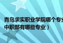 青岛求实职业学院哪个专业好（2022青岛求实职业技术学院中职部有哪些专业）