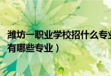 潍坊一职业学校招什么专业（2022潍坊市高密中等专业学校有哪些专业）