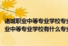 诸城职业中等专业学校专业有哪些（2022诸城市福田汽车职业中等专业学校有什么专业）