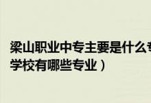 梁山职业中专主要是什么专业（2022梁山嘉诚职业中等专业学校有哪些专业）