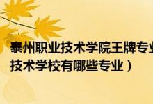 泰州职业技术学院王牌专业是什么（2022泰州机电高等职业技术学校有哪些专业）