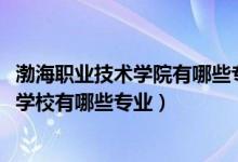 渤海职业技术学院有哪些专业（2022渤海经济发展中等专业学校有哪些专业）