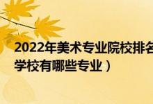 2022年美术专业院校排名最新（2022巩义市清艺美术专业学校有哪些专业）