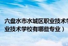 六盘水市水城区职业技术学校招生（2022六盘水市水城区职业技术学校有哪些专业）