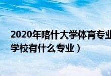 2020年喀什大学体育专业招生网（2022喀什地区体育运动学校有什么专业）