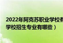 2022年阿克苏职业学校有哪些专业（2022阿克苏地区启明学校招生专业有哪些）