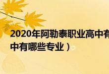 2020年阿勒泰职业高中有哪些专业（2022托克逊县职业高中有哪些专业）