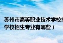 苏州市高等职业技术学校招生（2022新疆特殊教育职业中专学校招生专业有哪些）