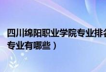 四川绵阳职业学院专业排名（2022四川省绵阳财经学校招生专业有哪些）