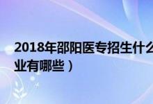 2018年邵阳医专招生什么专业（2022邵阳工业学校招生专业有哪些）