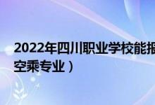 2022年四川职业学校能报什么学校（2022四川哪些学校有空乘专业）