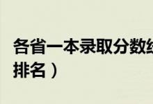 各省一本录取分数线排名（全国各省高考成绩排名）