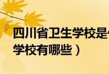 四川省卫生学校是什么性质（2022四川卫生学校有哪些）