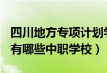 四川地方专项计划学校名单2022（2022四川有哪些中职学校）