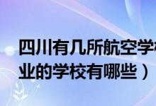 四川有几所航空学校（2022四川开设航空专业的学校有哪些）