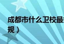 成都市什么卫校最好（2022成都哪些卫校正规）