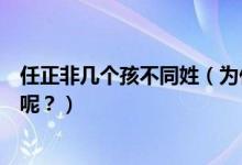 任正非几个孩不同姓（为什么任正非三个孩子姓氏各不相同呢？）